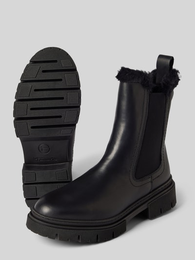 Tamaris Chelsea boots met imitatiebont Zwart - 4