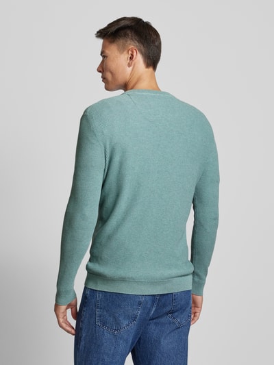 Tom Tailor Regular Fit Strickpullover mit geripptem Rundhalsausschnitt Mint 5