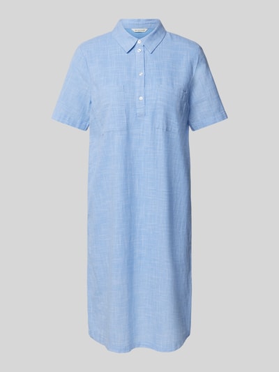 Tom Tailor Regular fit blousejurk van puur katoen Lichtblauw - 2