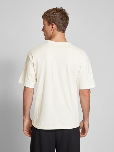 REVIEW T-Shirt mit Label-Print Ecru 5