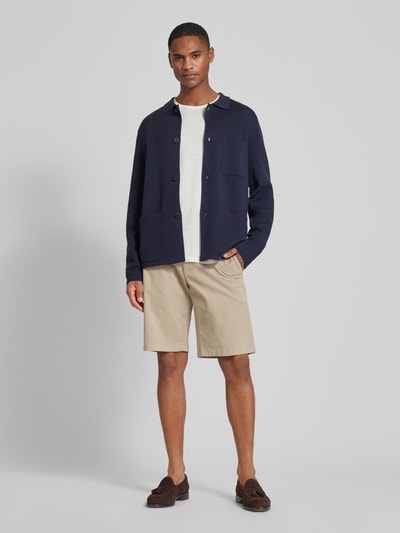 Marc O'Polo Regular fit bermuda in effen design, model 'Reso' Zand - 1