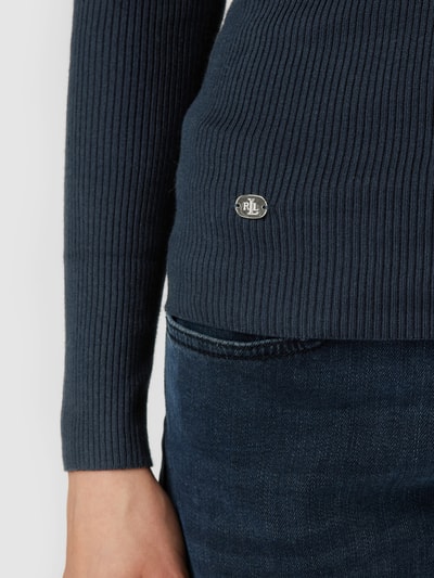 Lauren Ralph Lauren Rollkragenpullover mit Rippenstruktur Dunkelblau 3