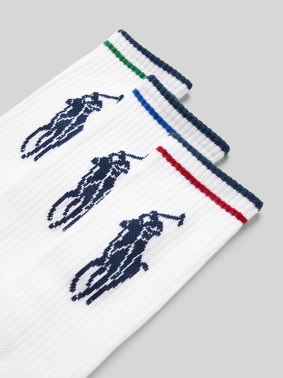 Polo Ralph Lauren Underwear Sokken met logoprint in een set van 3 paar Wit - 2