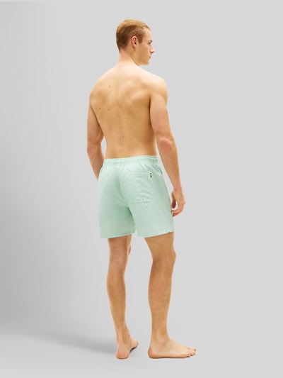 Tommy Hilfiger Regular Fit Badehose mit Label Stitching Hellgruen 5