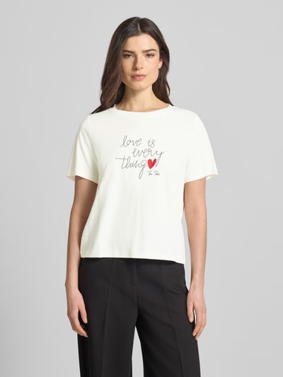 Tom Tailor T-shirt o kroju relaxed fit z czystej bawełny Złamany biały 4