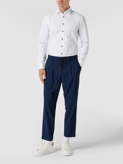 Jake*s Slim fit zakelijk overhemd met stretch Wit - 1