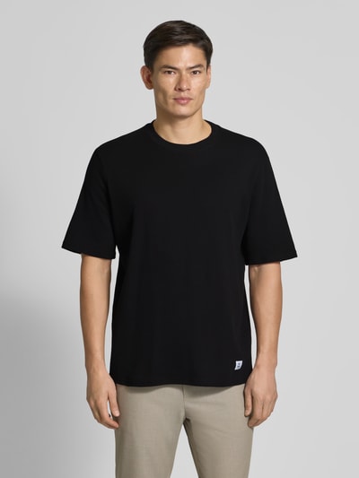 Matinique T-shirt met labeldetail, model 'hudson' Zwart - 4