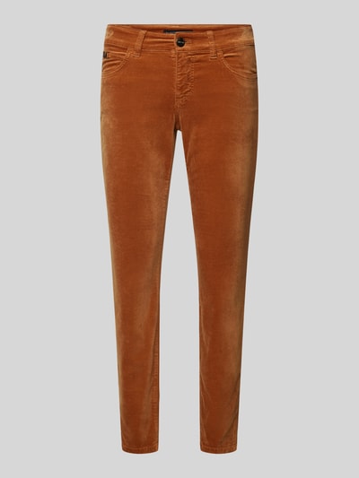 Marc Cain Slim Fit Hose mit Ziernähten Cognac 2