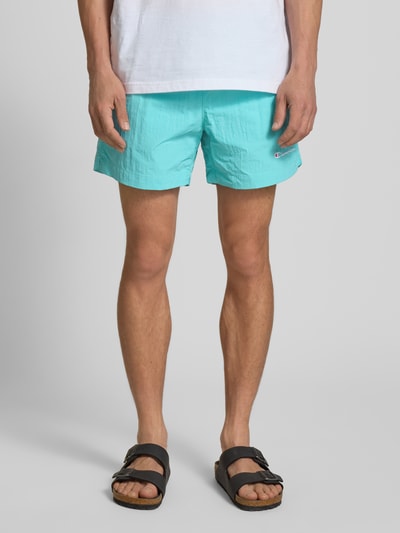 CHAMPION Regular fit zwembroek met labelstitching Aquablauw - 4