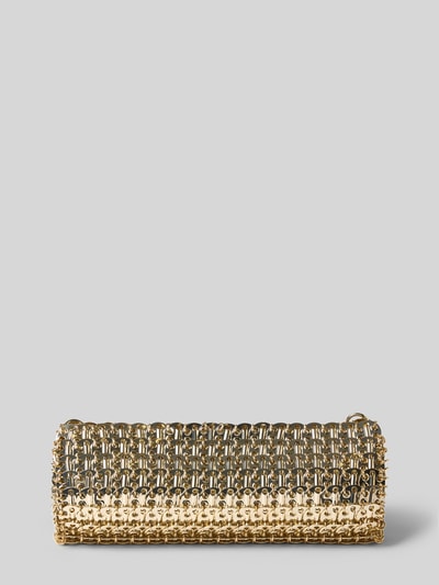 Produktfoto, Shoulder Bag in metallic von Rabanne, goldfarben, Gliederketten-Optik, Label-Detail, rechteckige Form, glatte Textur