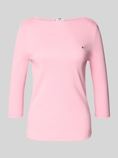 Tommy Hilfiger Slim Fit Langarmshirt aus reiner Baumwolle Pink 2