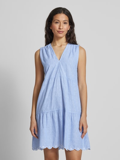Vero Moda Loose Fit Freizeitkleid aus reiner Baumwolle Modell 'NIKA' Hellblau 4