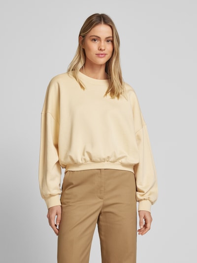 INFLUENCER'S CHOICE BY P&C* Krótka bluza z obniżonymi ramionami Pastelowy żółty 4