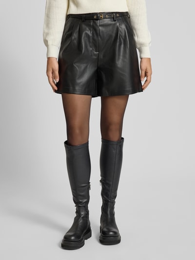 Only Loose Fit Shorts in Lederoptik mit Gürtel Modell 'HEIDI' Black 4