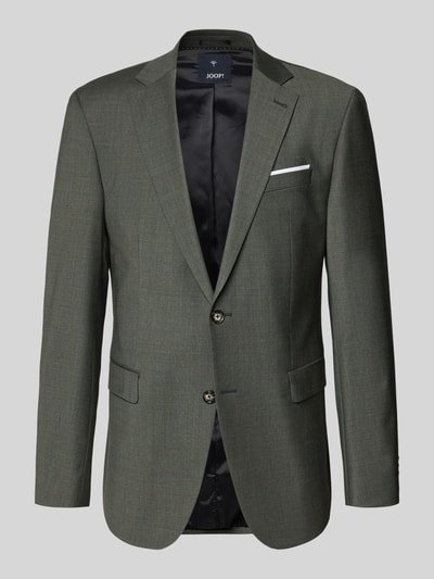 Produktfoto, Sakko mit Woll-Anteil und Reverskragen Modell 'Finch' von JOOP! Collection in Dunkelgrau, Material-Mix, Regular-Fit, Brustleistentasche mit Einstecktuch, Pattentaschen, Rückenlänge bei Größe 50 74 cm, Schulterbreite 44 cm, Ärmellänge 65 cm