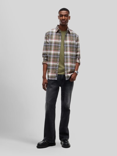 Tommy Jeans t-shirt w kroju slim fit z mieszanki bawełny Khaki 1