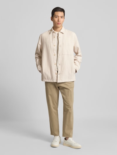 Marc O'Polo Loose Fit Overshirt aus reiner Baumwolle Ecru 1