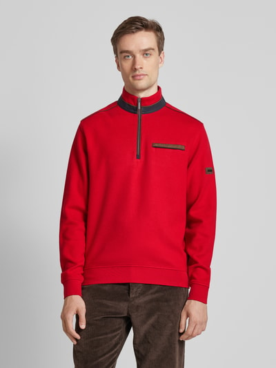 bugatti Sweatshirt met opstaande kraag Rood - 4