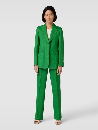 Max Mara Studio Leinenblazer mit Reverskragen Modell 'TECA' Gruen 1