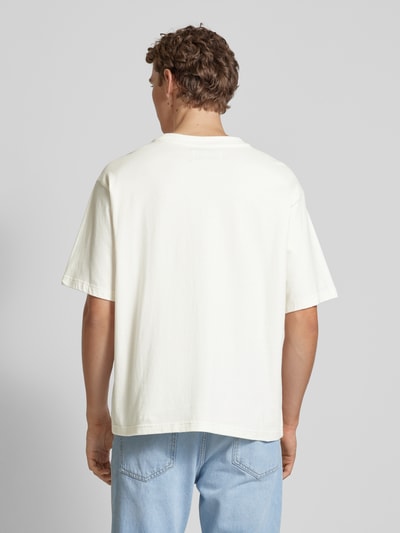 Low Lights Studios Oversized T-shirt met labelprint, model 'CHROMATIC' Offwhite - 5