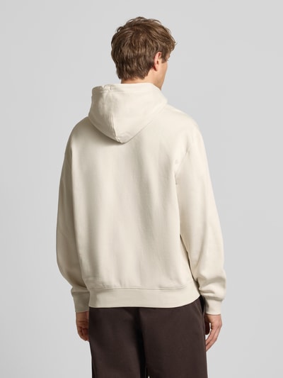 Calvin Klein Jeans Regular Fit Hoodie mit Logo-Patch Modell 'Fleece' Offwhite 5
