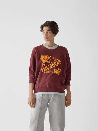 The Great Sweatshirt mit Brand-Detail Bordeaux 4