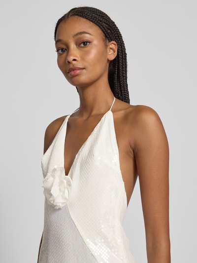 Bardot Bruidsjurk met siergarnering, model 'ARADIA' Offwhite - 3