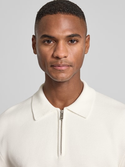 HUGO Relaxed Fit Strickpullover aus reiner Baumwolle Modell 'SAN PAULEY-C' Offwhite 3