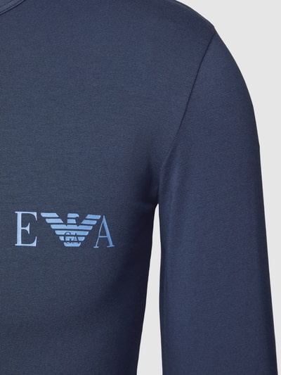 Emporio Armani Longsleeve mit Label-Print Marine 2