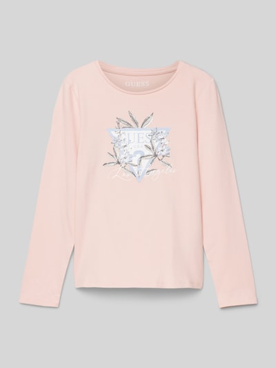 Guess Longsleeve met ronde hals Lichtroze - 1