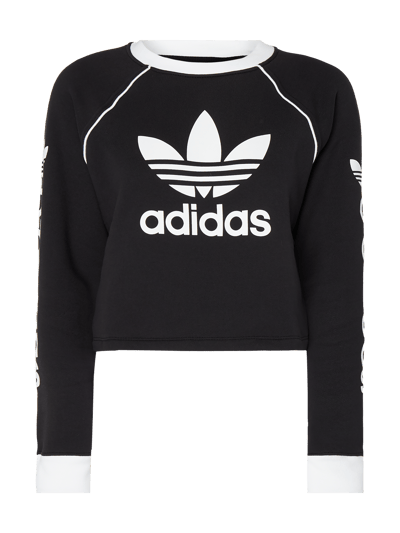 adidas Originals Bluza o pudełkowym kroju z nadrukami z logo  Czarny 2