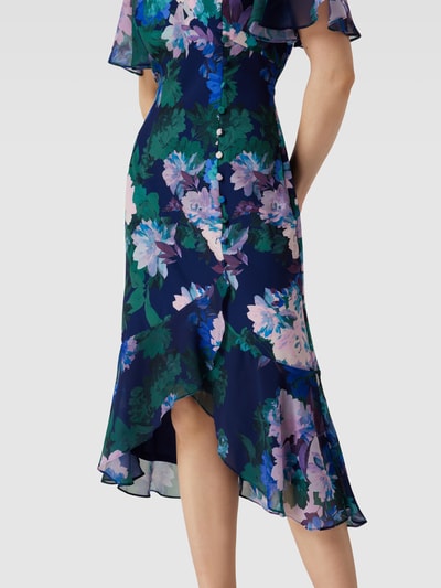 Adrianna Papell Cocktailjurk met bloemenmotief Marineblauw - 3