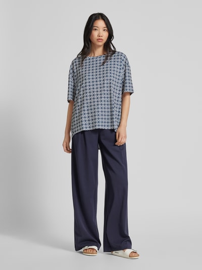 Brax Blouseshirt met all-over motief, model 'CALLY' Blauw - 1