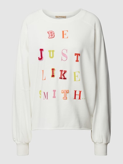 Smith and Soul Sweatshirt met applicaties, model 'Embelished' Offwhite - 2