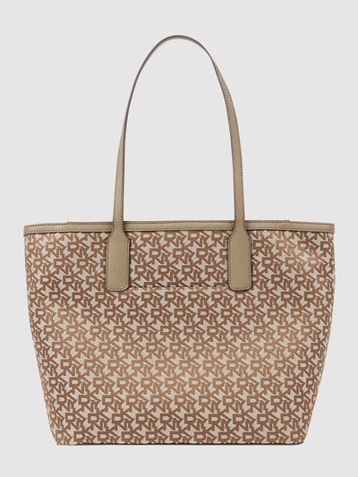 DKNY Tote bag met logomotief, model 'Carol' Taupe - 5