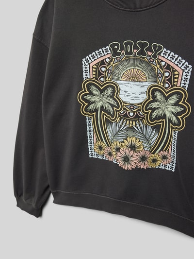 Roxy Sweatshirt met labelprint, model 'TERRY' Grafiet - 2