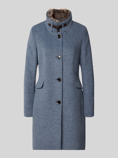 Christian Berg Woman Selection Regular Fit Mantel mit Woll-Anteil Dunkelblau Melange 2