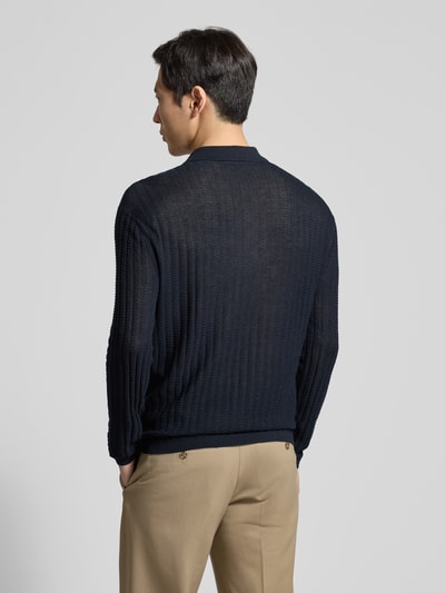 Emporio Armani Slim Fit Pullover aus Lyocell-Mix mit Schurwoll-Anteil Marine 5