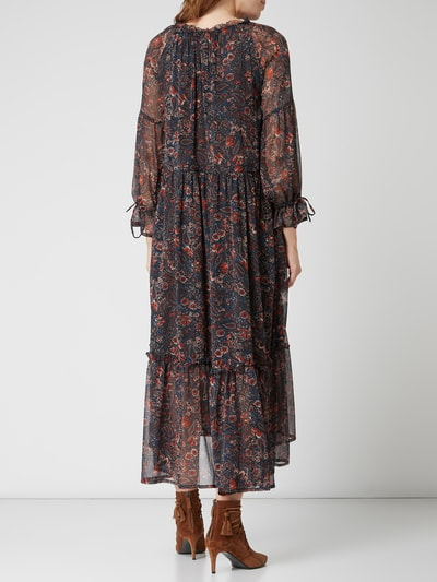 Pepe Jeans Maxi-jurk van crêpe met paisleydessin  Zwart - 5