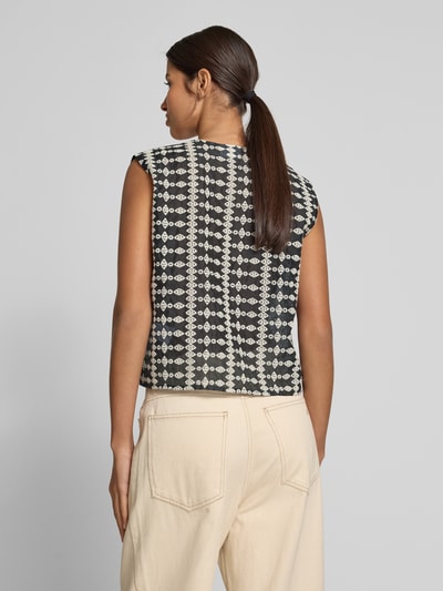 JAKE*S STUDIO WOMAN Relaxed Fit Bluse mit Schnürverschluss Black 5