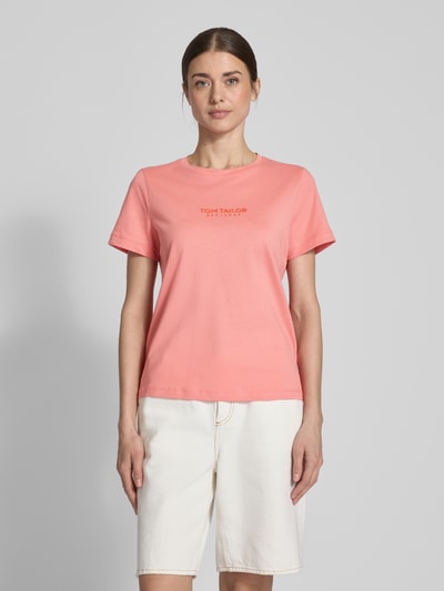 Tom Tailor Regular fit T-shirt van puur katoen Abrikoos - 4