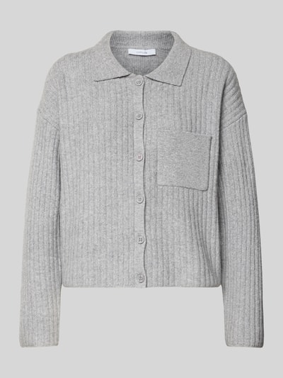 OPUS Regular Fit Cardigan mit Woll-Anteil Modell 'Dinkine' Hellgrau 2