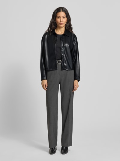 ZABAIONE Overhemdblouse in leerlook Zwart - 1