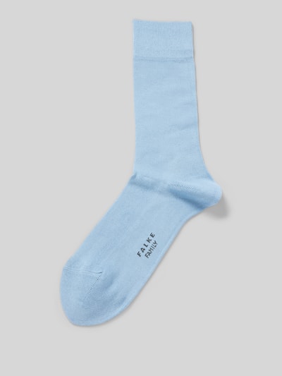 Falke Socken mit Label-Detail Modell 'Family' Eisblau 1