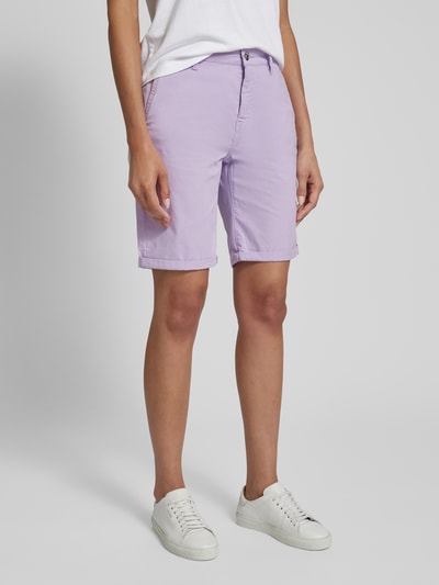MAC Regular Fit Chino-Shorts mit Gürtelschlaufen Lavender 4