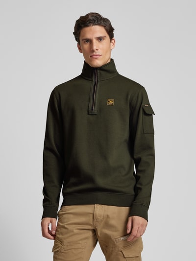 PME Legend Sweatshirt met opstaande kraag Olijfgroen - 4