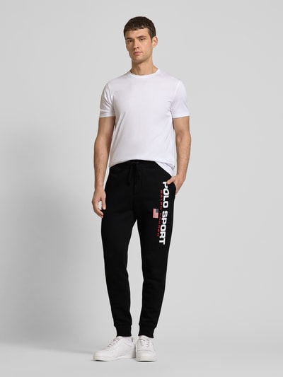 Polo Sport Slim Fit Sweatpants mit Label-Print Black 1