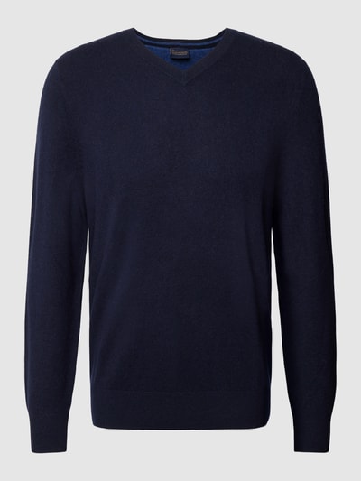 Christian Berg Men Strickpullover in melierter Optik Marine 1