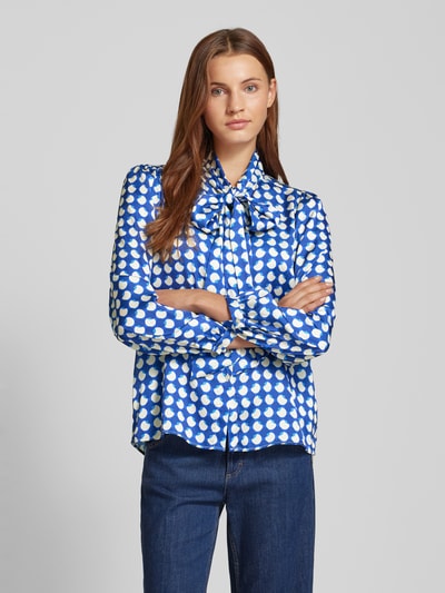 Rich & Royal Strikblouse met sportmanchetten Marineblauw gemêleerd - 4