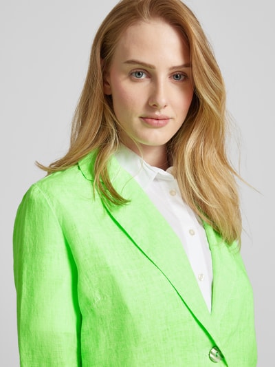 Emily Van den Bergh Lange blazer van linnen met reverskraag Neon groen - 3